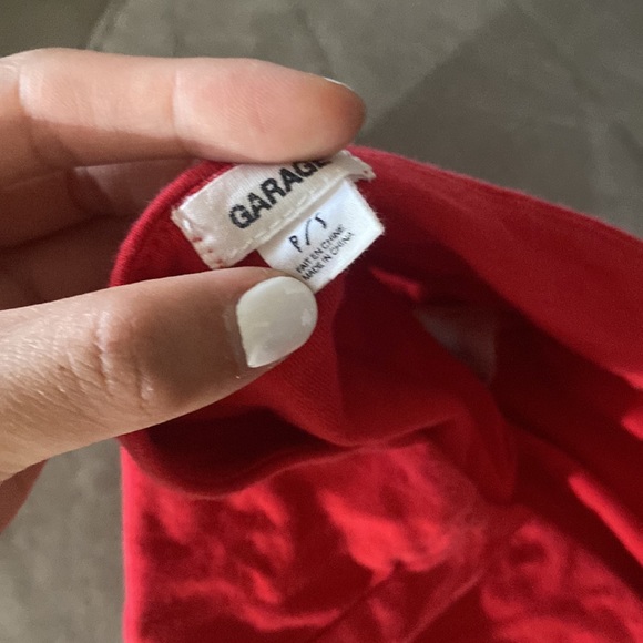 Garage cropped top bandeau in red, size small - Picture 3 of 3